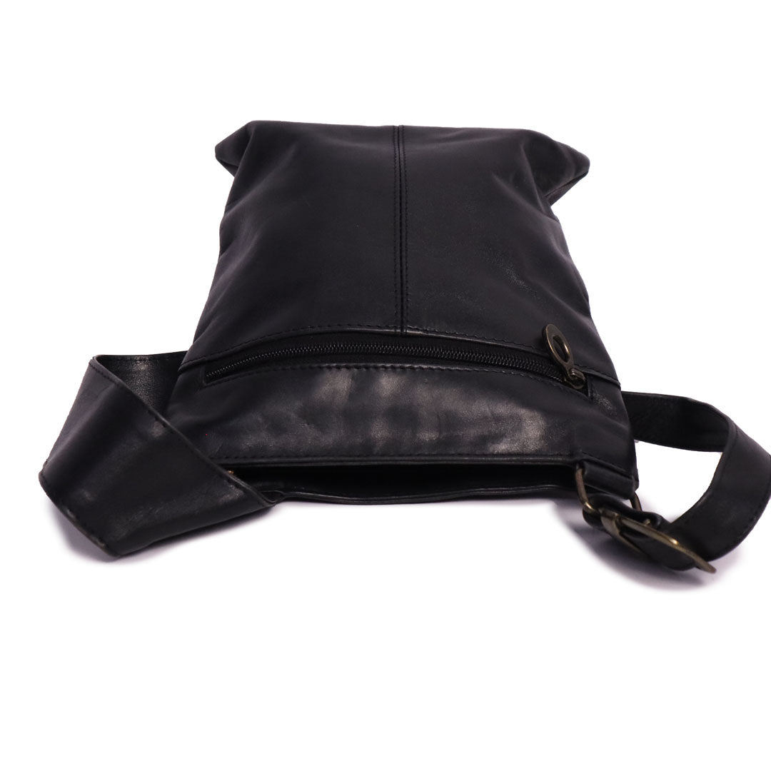 JOAN WEISZ LEATHER SADDLEBAG