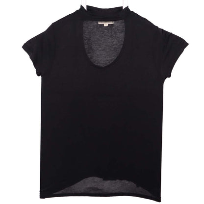 NO COMMENT R NECK BLACK COMFORT TOP