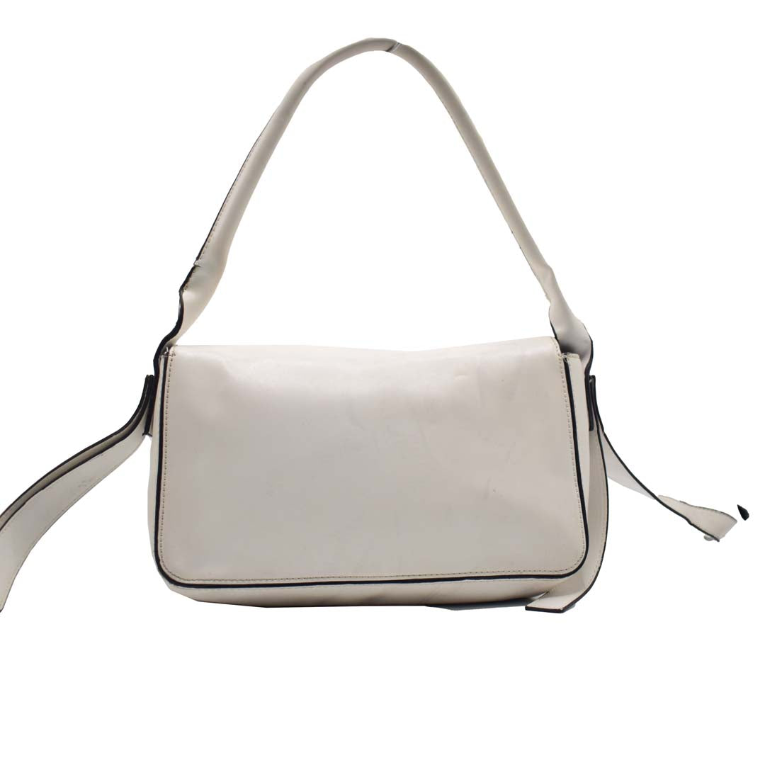 FOREVER 21 WHITE LEATHER SHOULDER BAG