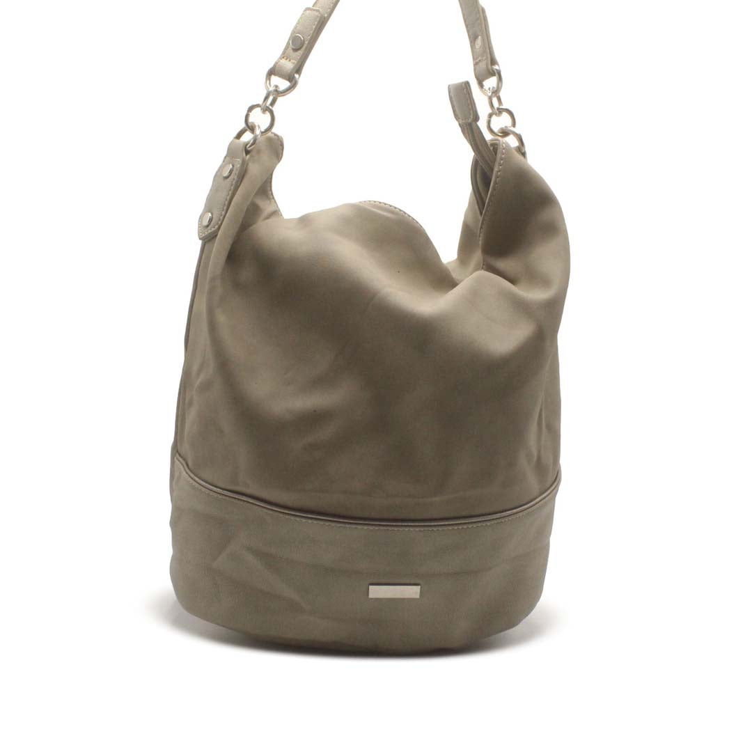 MIA AND LUCA GREY LEATHER HAND BAG