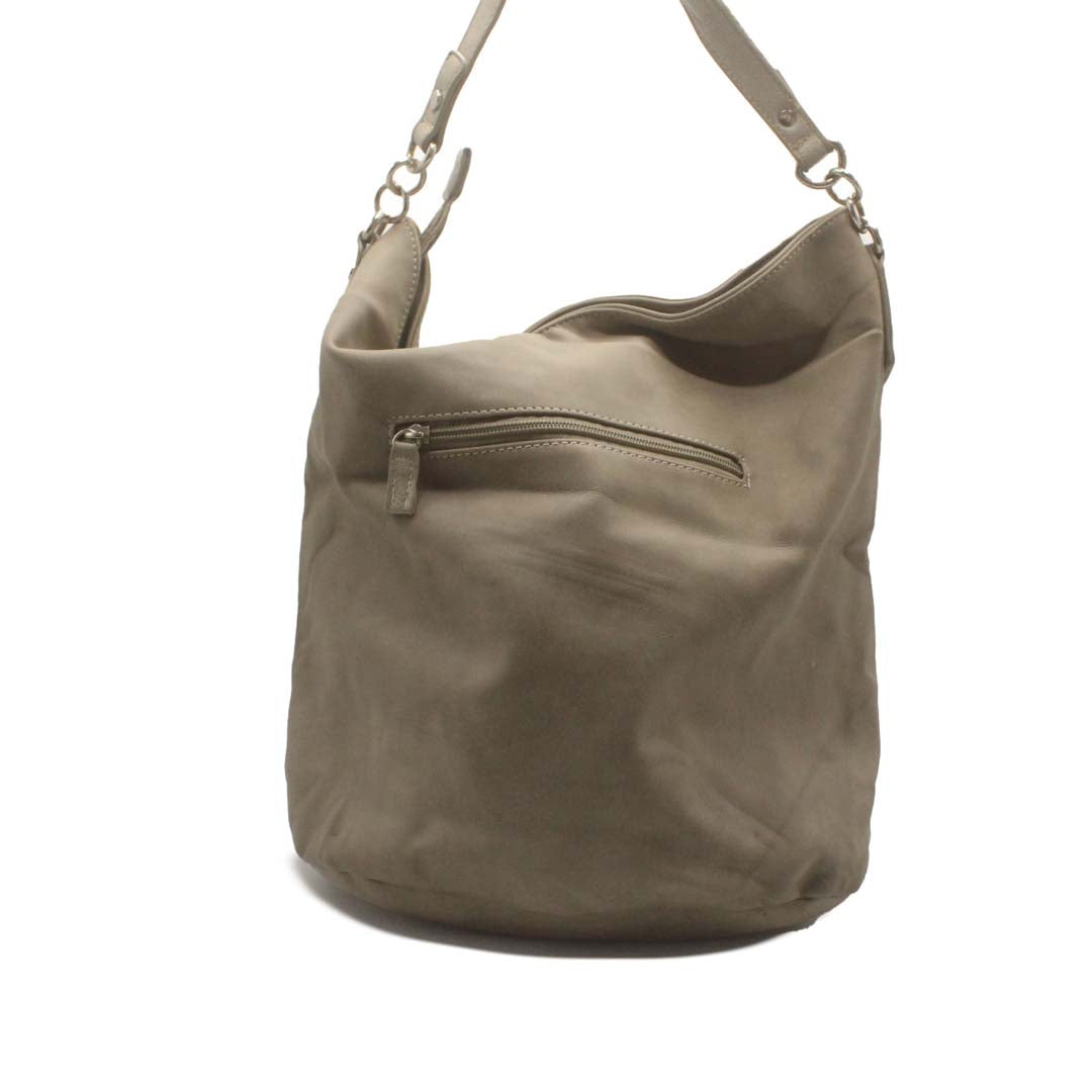 MIA AND LUCA GREY LEATHER HAND BAG