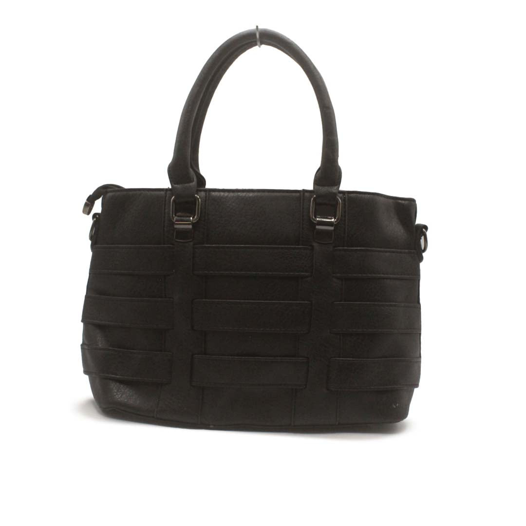 CLASSIC BLACK LEATHER HAND BAG