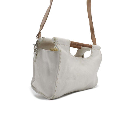 FROSSIL WHITE LEATHER SHOULDER BAG