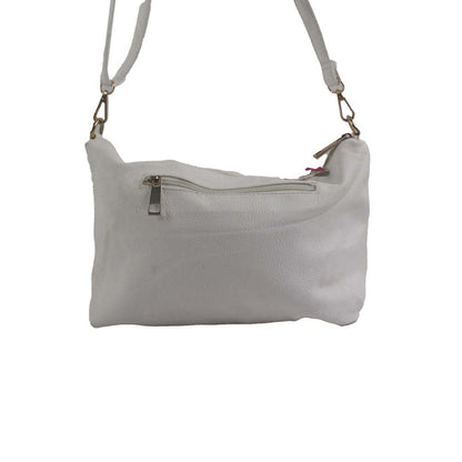 CLASSIC WHITE LEATHER HOBO BAG