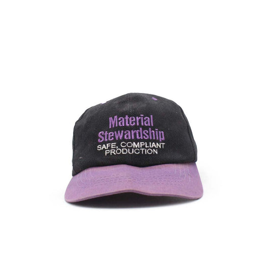 MATERIAL STRWARDSHIP BLACK AND PURPLE  CAP