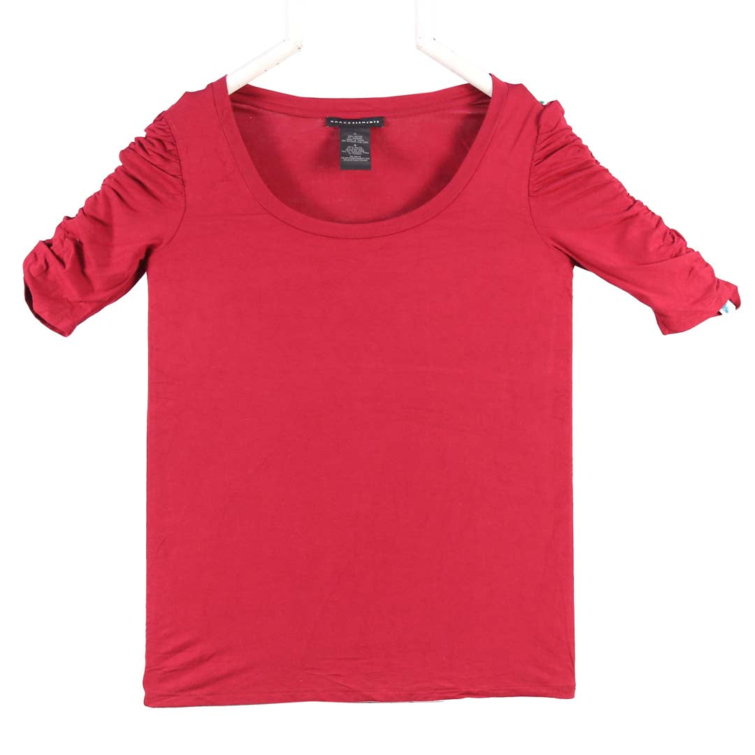 GRACE ELEMENTS R NECK STYLISH TOP