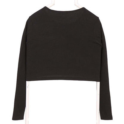 ZARA R NECK BLACK TOP