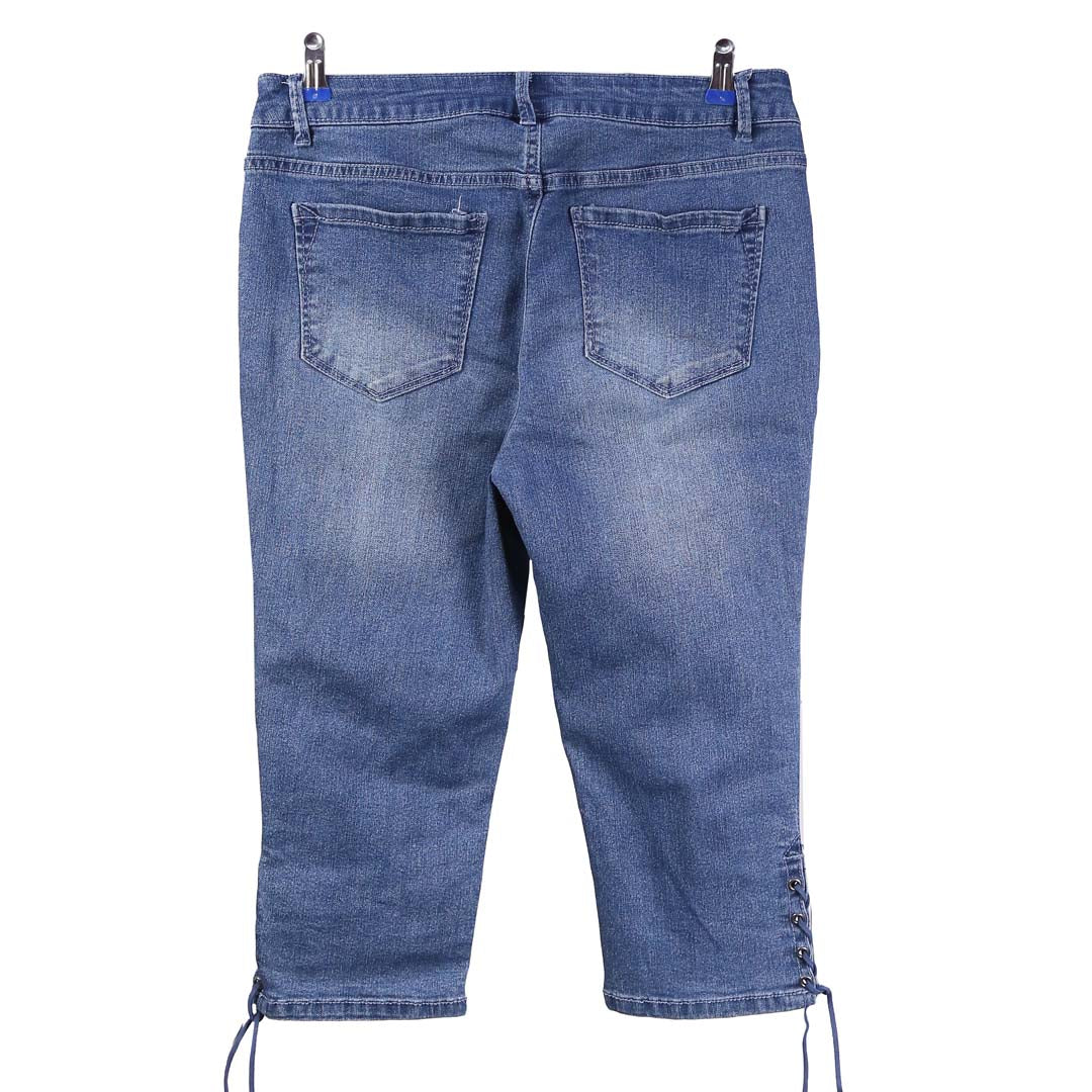 D JEANS BLUE DENIM CAPRI