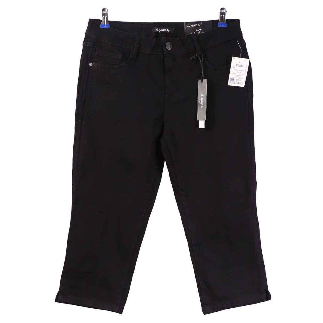 D JEANS BLACK CAPRI