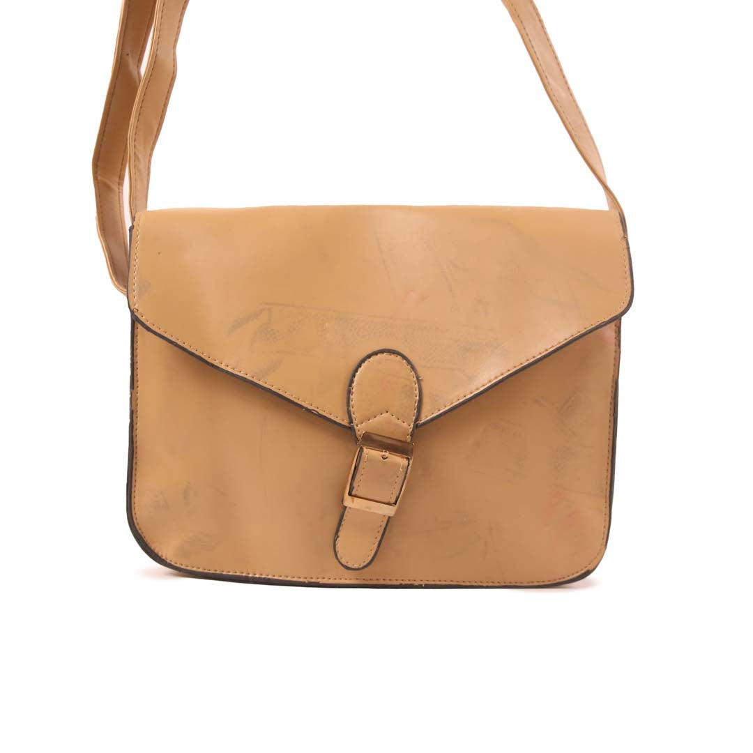 CLASSIC BROWN LEATHER SHOULDER BAG