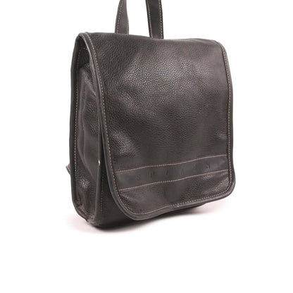 SPLASH BLACK LEATHER BACKPACK