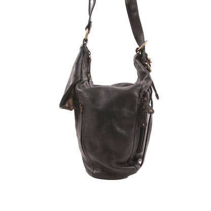 COLARDO BLACK LEATHER HOBO BAG