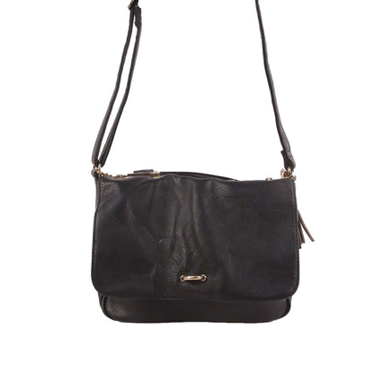 CLASSIC LEATHER BLACK SHOULDER BAG