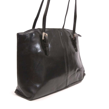 PRINCE BLACK LEATHER SHOULDER BAG