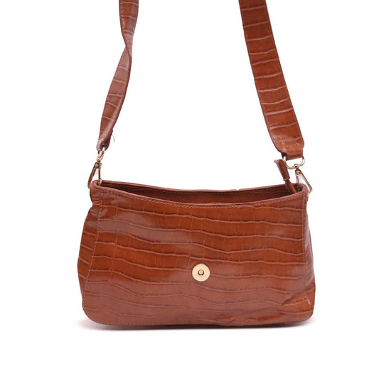 CLASSIC BROWN LEATHER HANDBAG