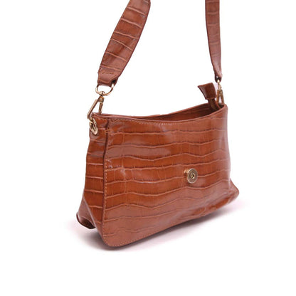 CLASSIC BROWN LEATHER HANDBAG