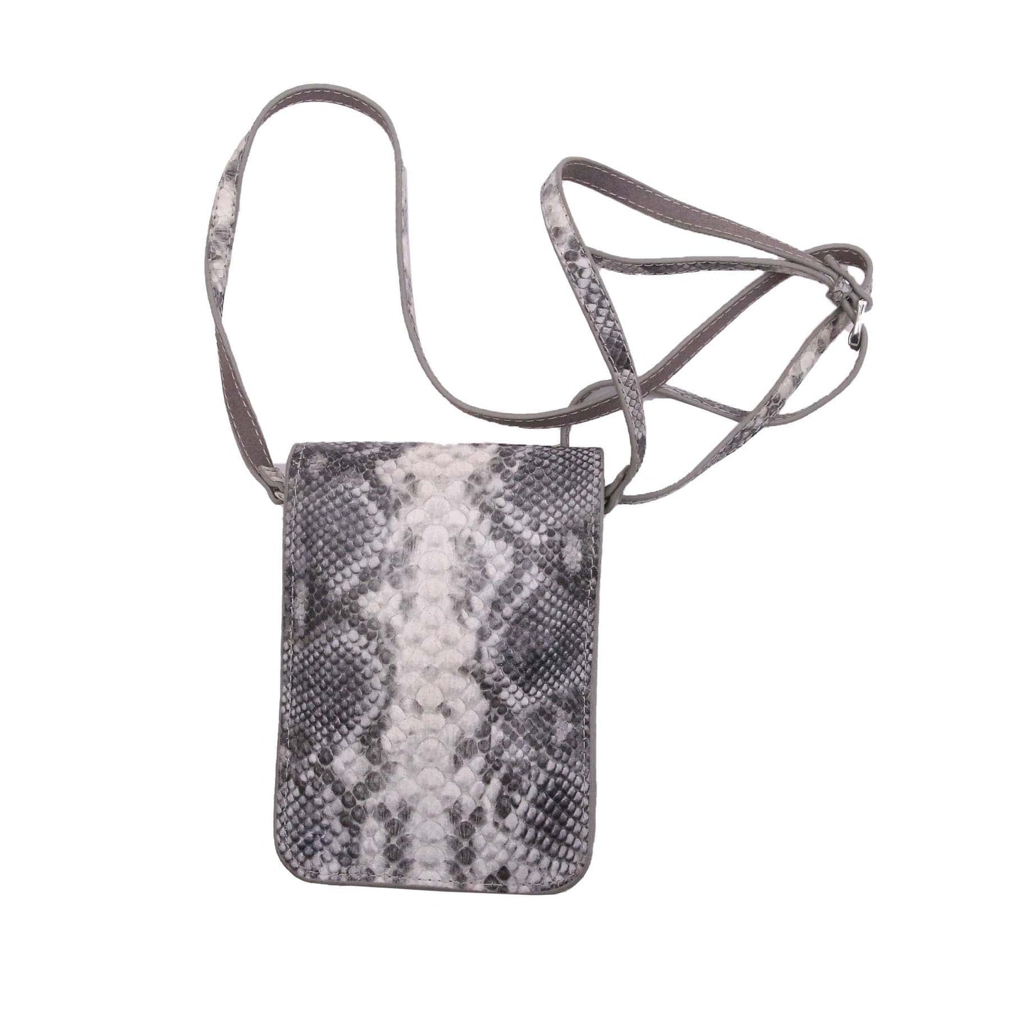 CLASSIC GREY LEATHER SHOULDER BAG