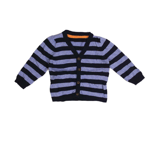 GEORGE BLUE STRIPED KIDS CARDIGAN SWEATER