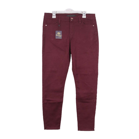 TIMSELTOWN STRETCH BURGUNDY RED SKINNY DENIM JEANS