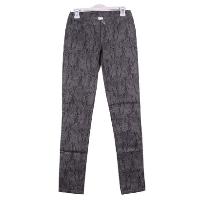 GIRL XPRESS GREY PRINTED DENIM JEANS