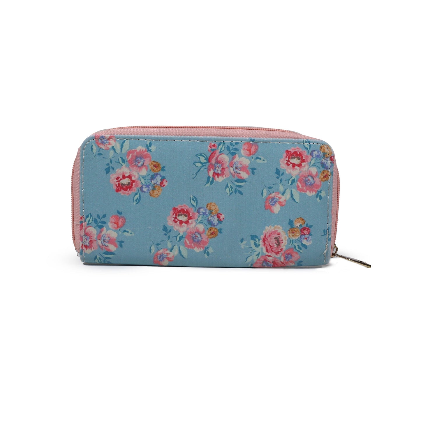 Pink Blue Floral Wallet