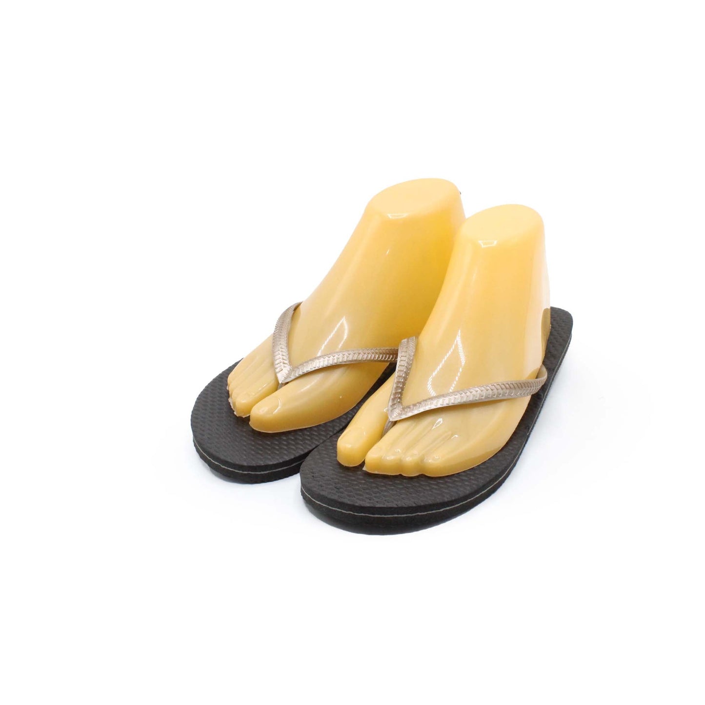 Classic Black And Golden Flip Flop