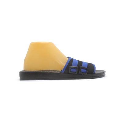 Classic Blue And Black Striped Slide