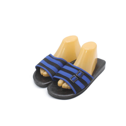 Classic Blue And Black Striped Slide