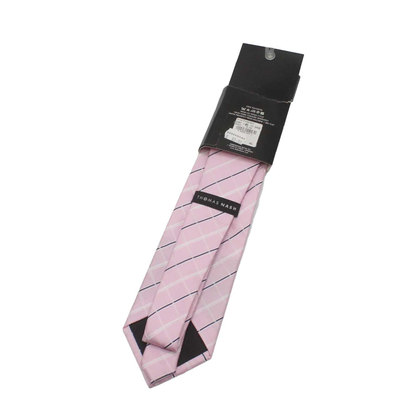 Thomas Nash Mens Pink Tie