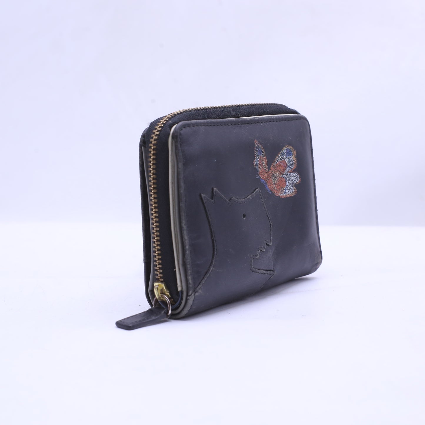 Women Black Zip Bifold Wallet