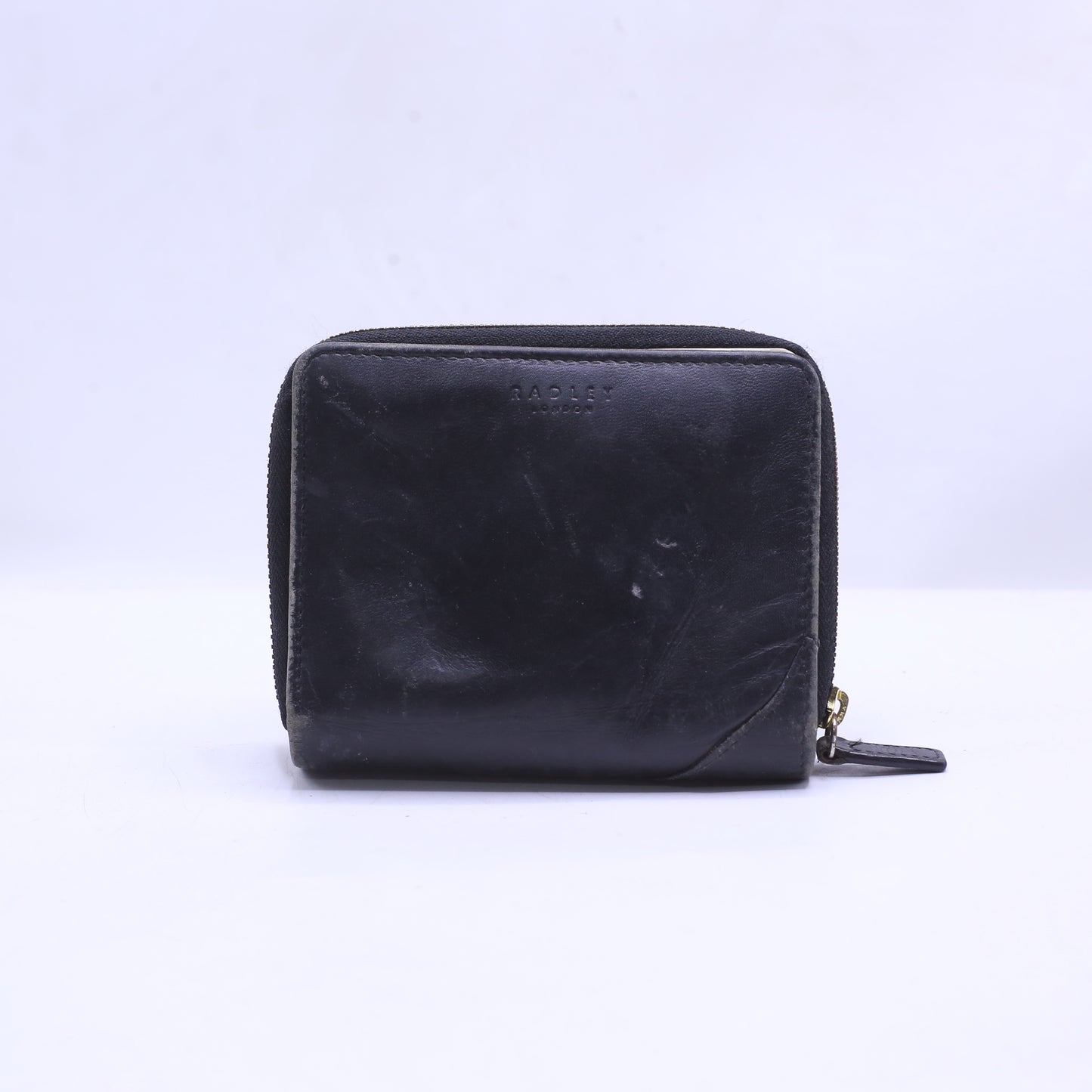 Women Black Zip Bifold Wallet