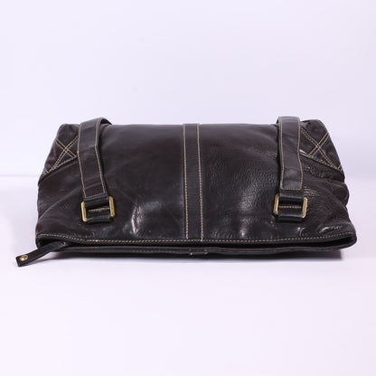 FRANCO SARTO Black Genuine Leather Shoulder Bag