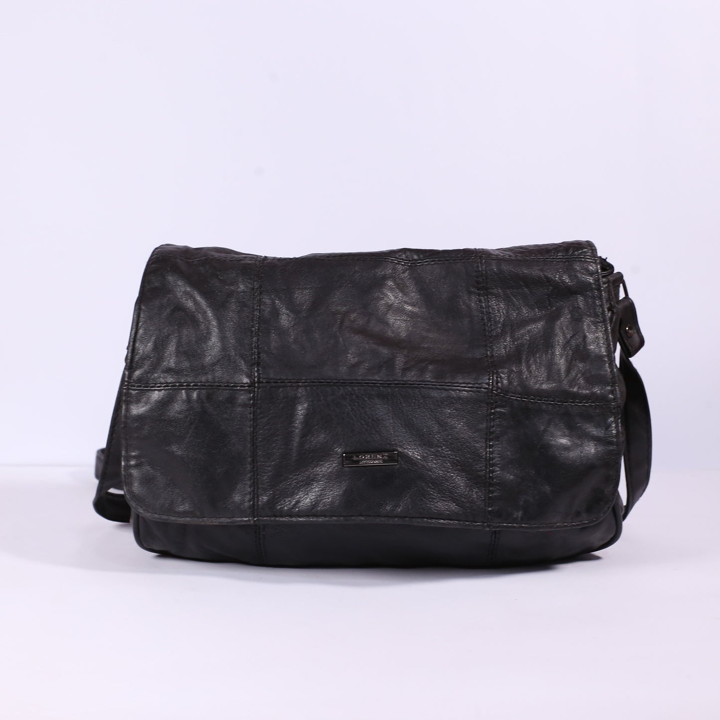 Lorenz Accessories Black Leather Bag