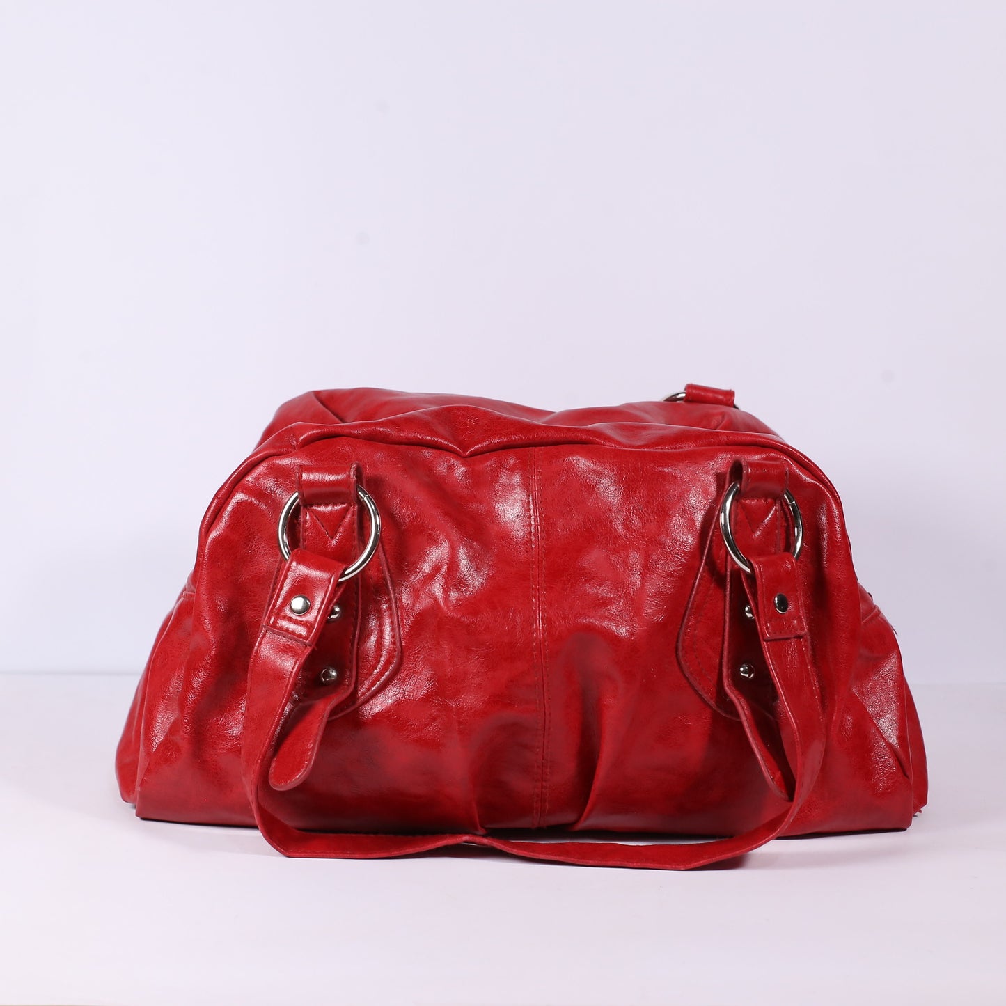 Women Red Leather Shoulder Bag