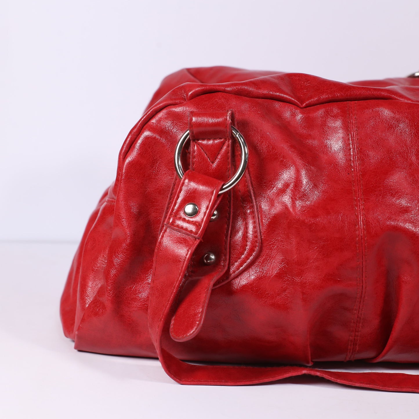 Women Red Leather Shoulder Bag