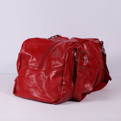 Women Red Leather Shoulder Bag