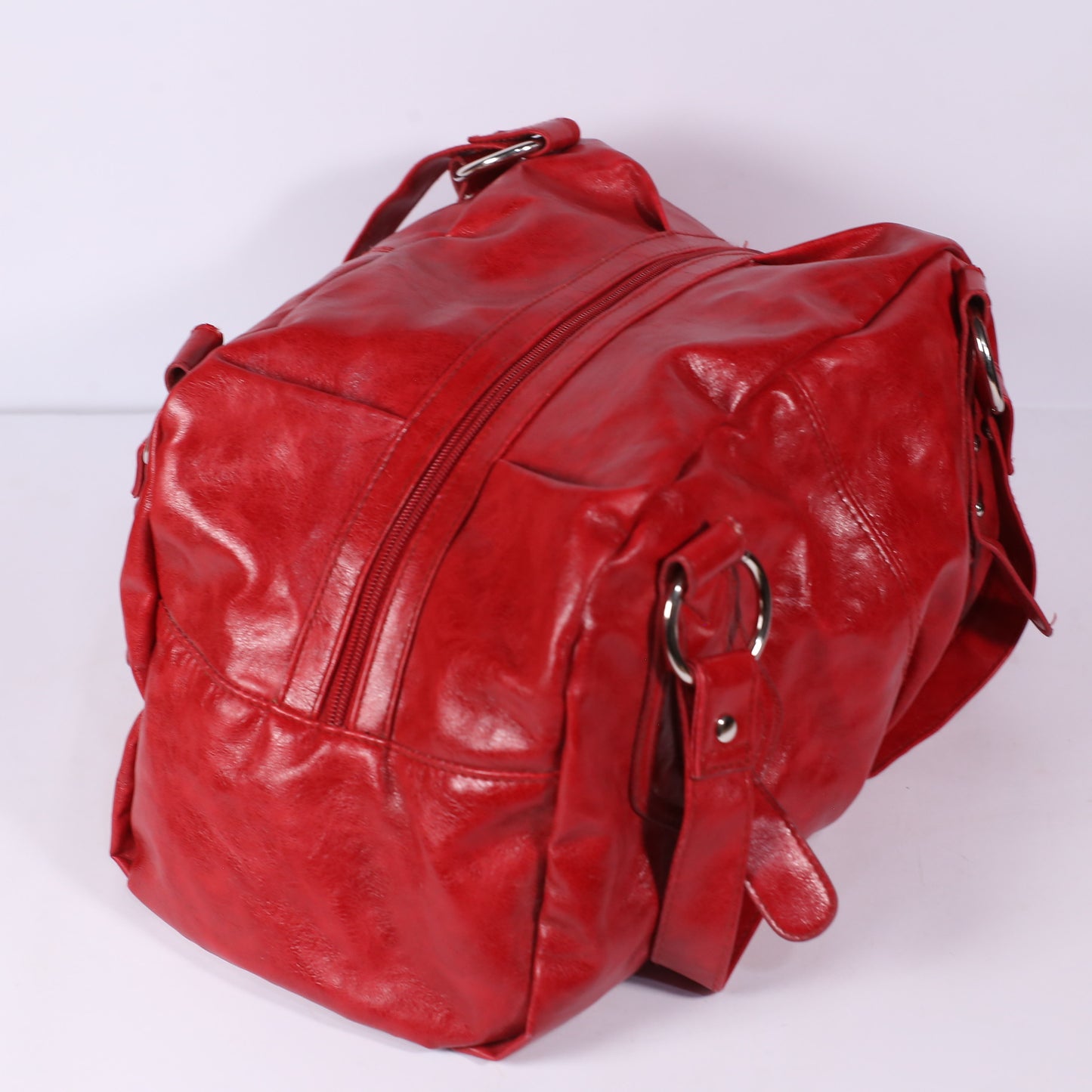 Women Red Leather Shoulder Bag