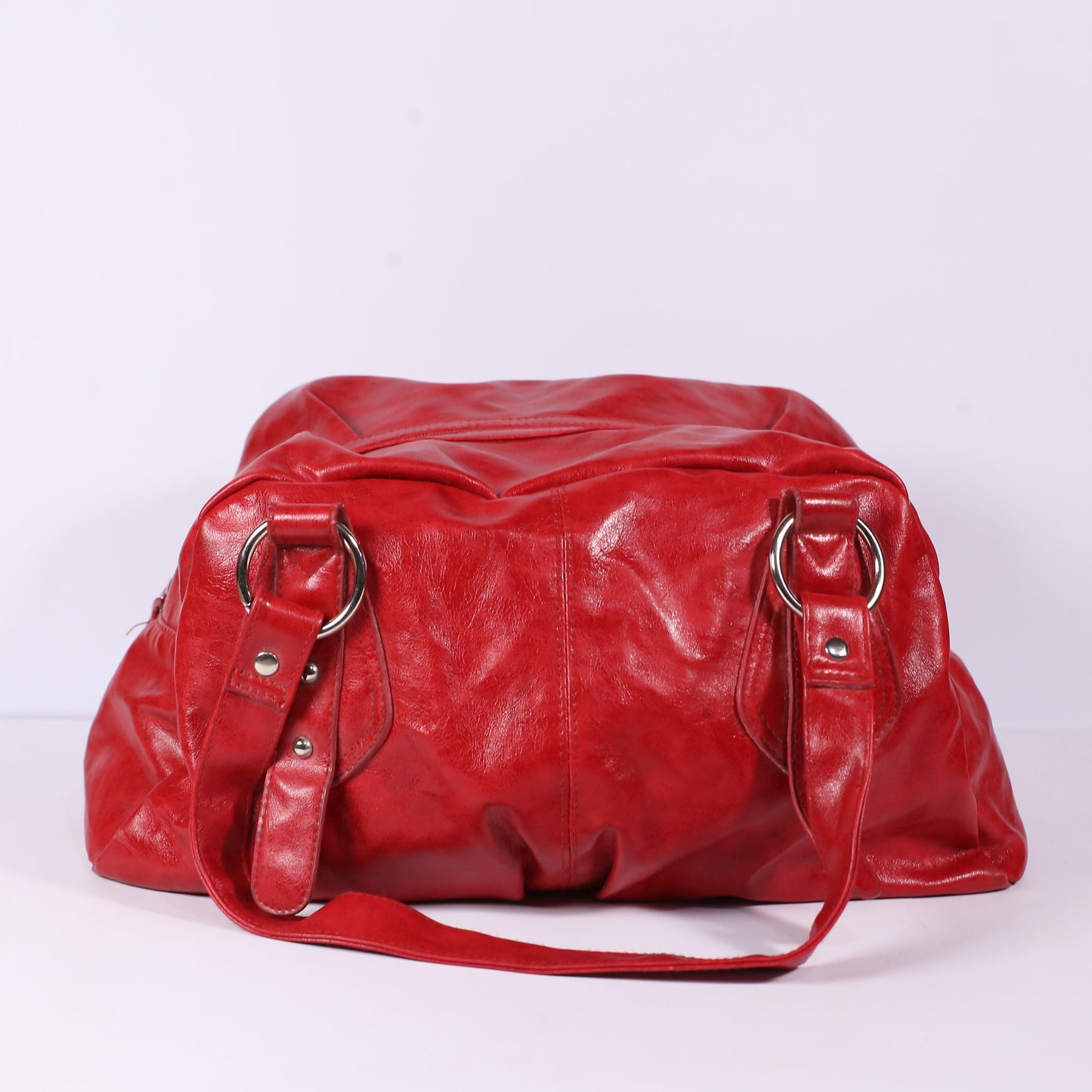 Women Red Leather Shoulder Bag