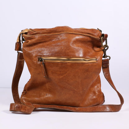 LANGELOTTI BROWN LEATHER WOMEN BAG