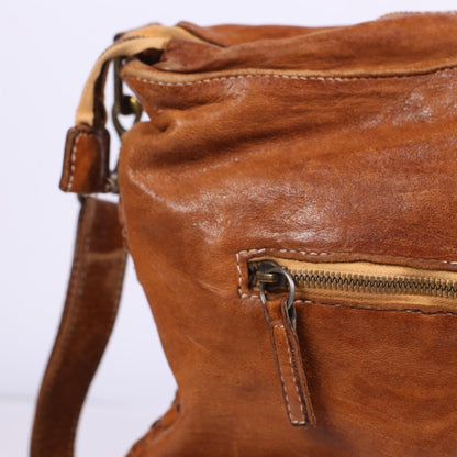 LANGELOTTI BROWN LEATHER WOMEN BAG