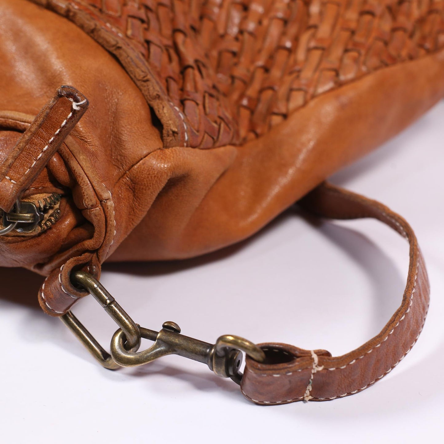 LANGELOTTI BROWN LEATHER WOMEN BAG