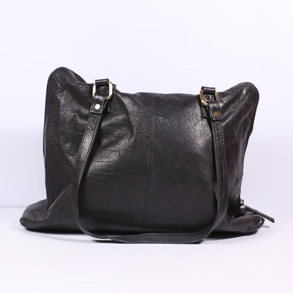 Rowallan Black Leather Bag