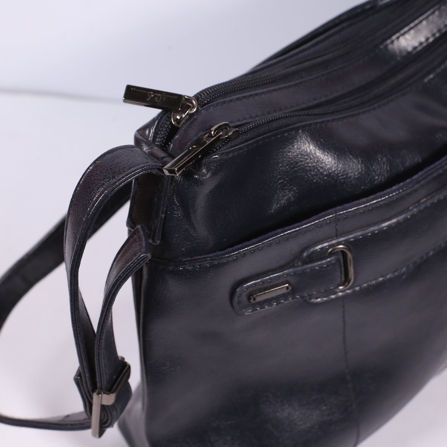 SW6 Jane Shilton  Black Faux Leather Crossbody Handbag