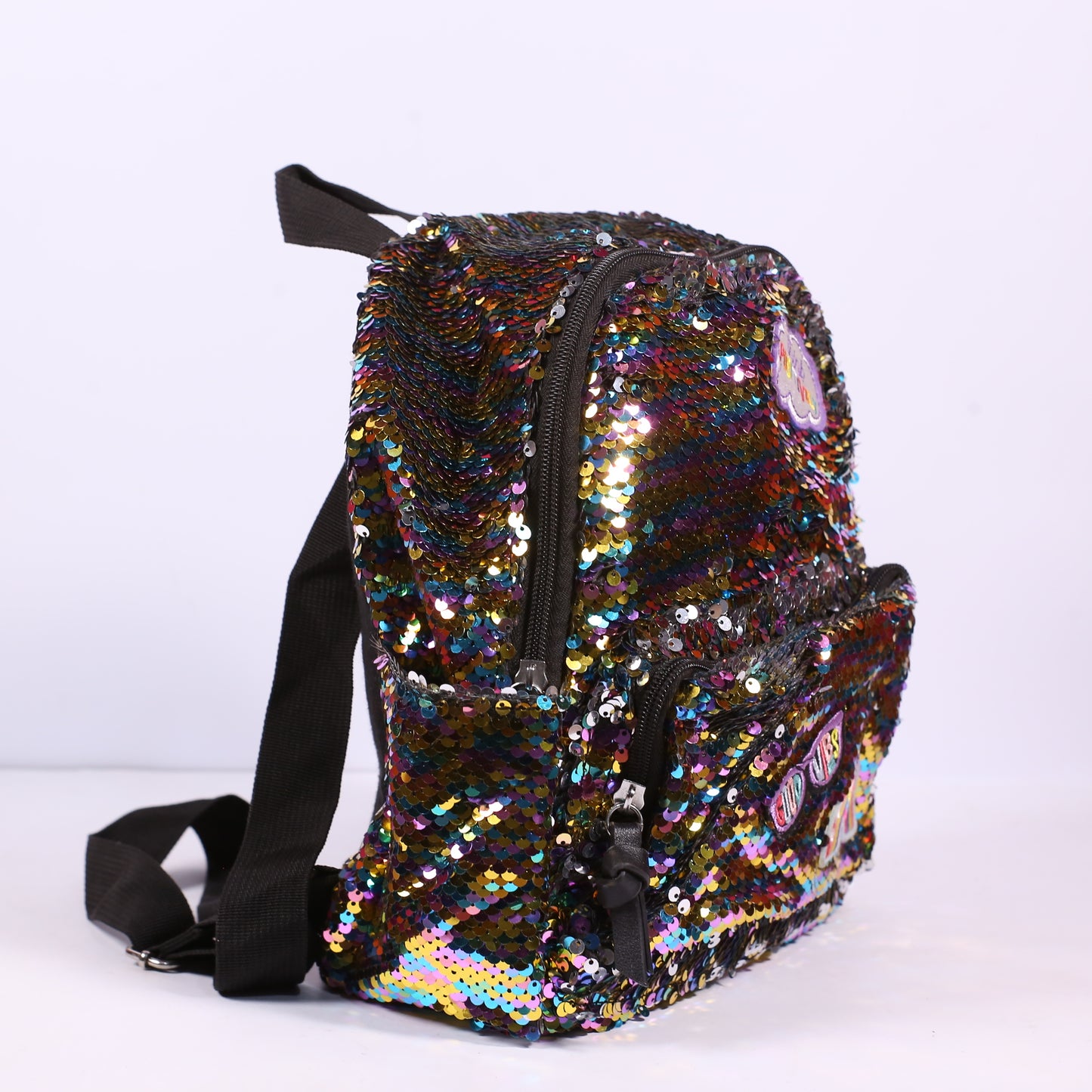 Multi-colored Flippable Sequins Backpack By Think Positive