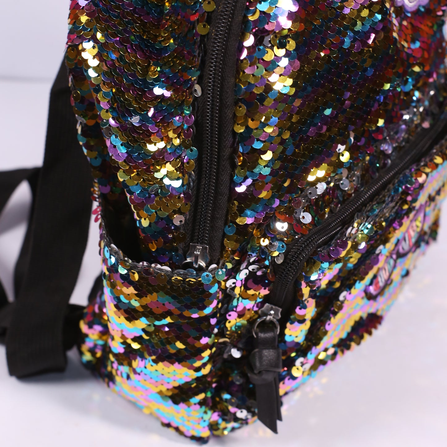 Multi-colored Flippable Sequins Backpack By Think Positive