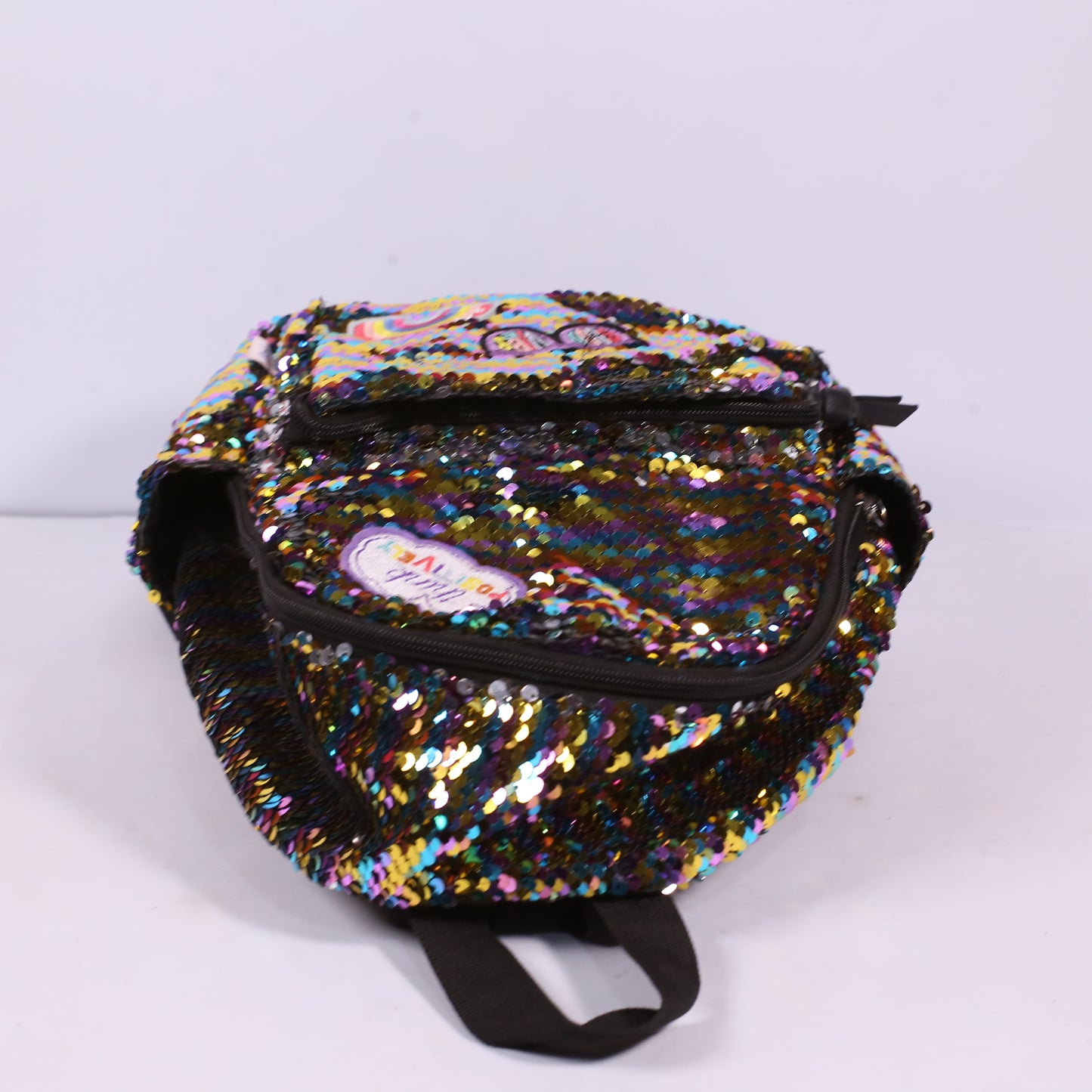 Multi-colored Flippable Sequins Backpack By Think Positive