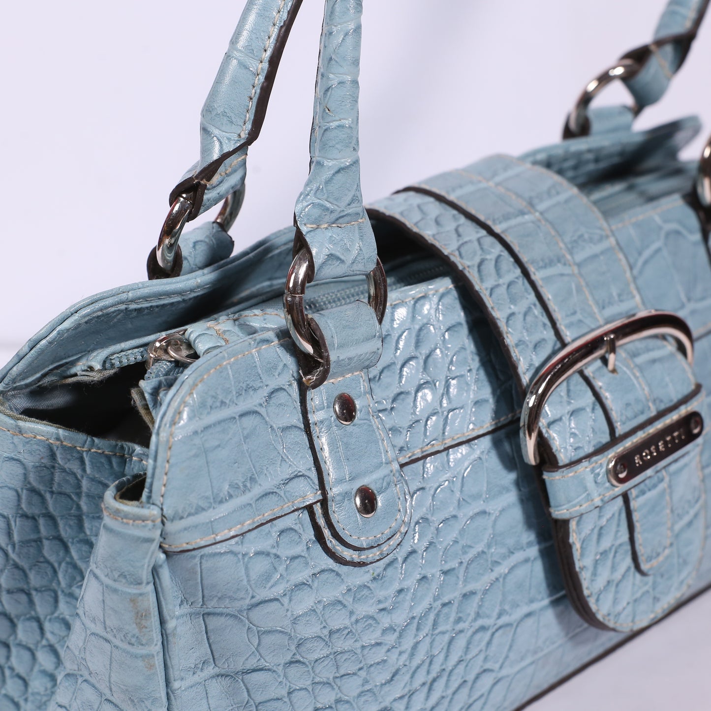 Rosetti Blue Croc Shoulder Bag