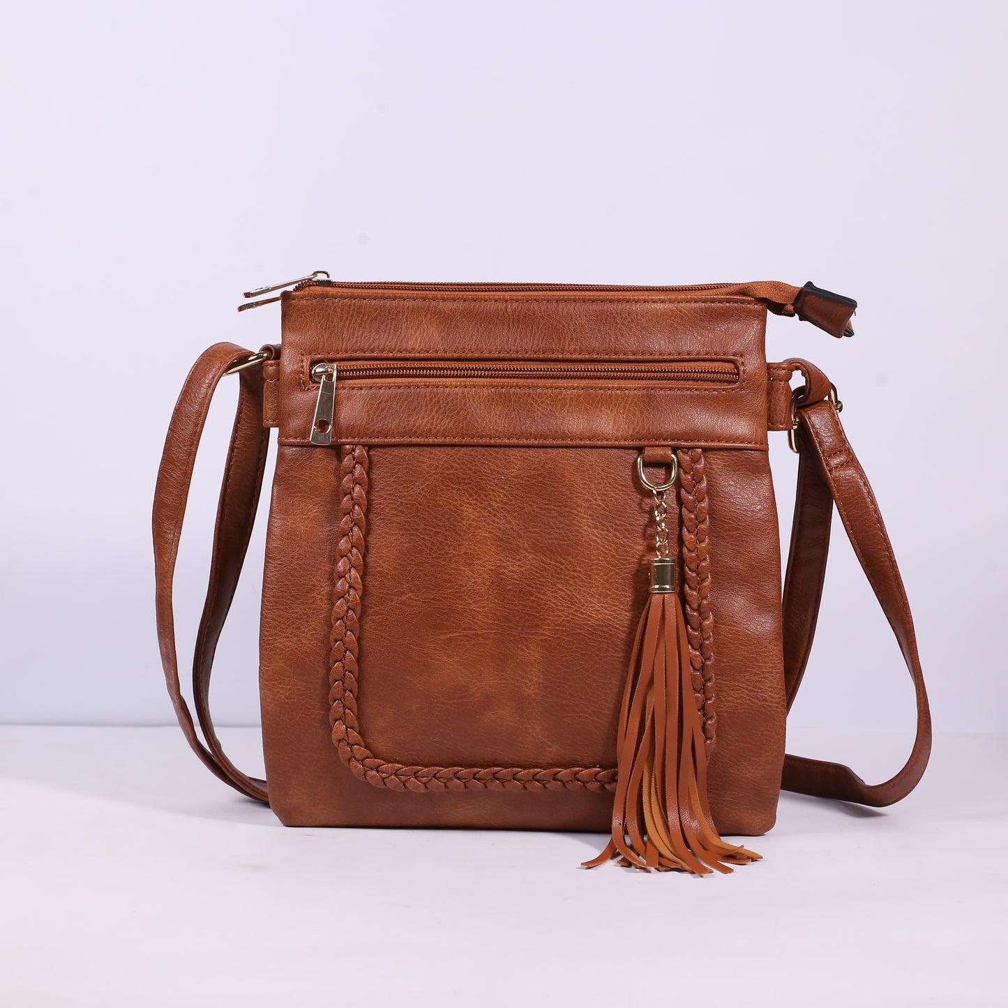 Women Braided Style Crossbody Bag