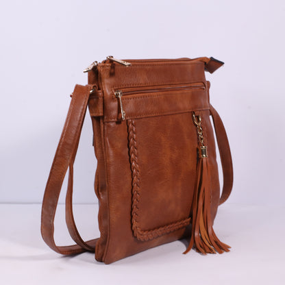 Women Braided Style Crossbody Bag