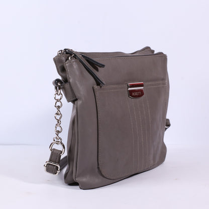 Rosetti Gray Faux Leather Shoulder Bag